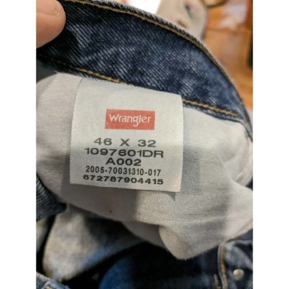 Wrangler Straight Leg Jeans Mens Size 46X31 Blue Denim‎ Regular Fit 1097601dr